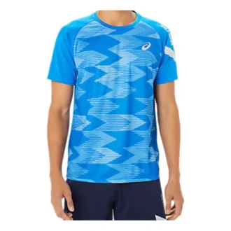 A-I-M Dry Graphic Kurzarm-Shirt «Electric Blue»