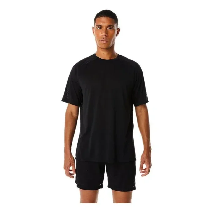 Actibreeze Jacquard Kurzarm-T-Shirt «Black»