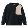 Color-Block-Pullover „Black Beige“