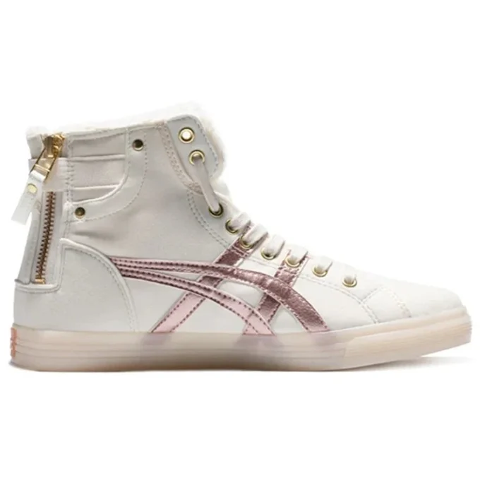 Double Clutch Fleece Retro High Board Schuh Milchweiss/Gold