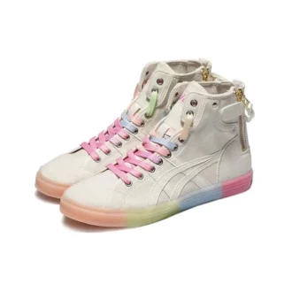Double Clutch Milk White Retro Casual High Board Schuh «White Pink»