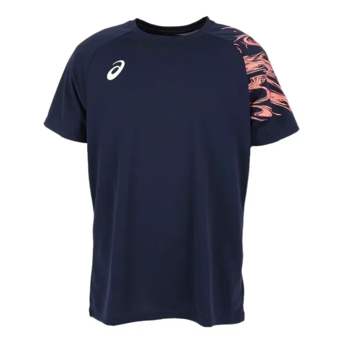 Dry Print Kurzarm-T-Shirt «Midnight Blazing Coral»