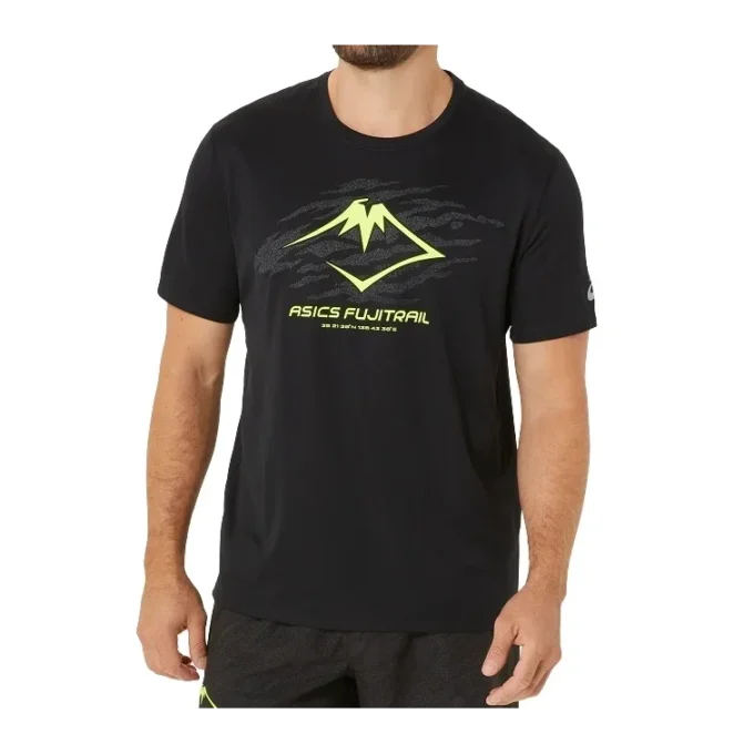 Fujitrail Lauf-T-Shirt „Black Green“