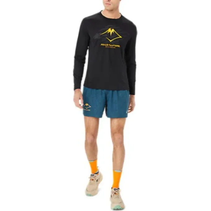 Fujitrail Logo Langarm-T-Shirt «Black Yellow»