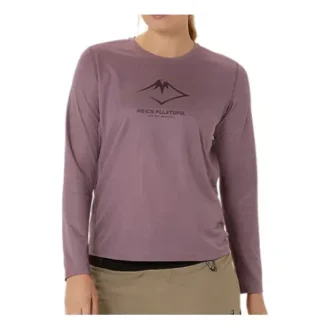 Fujitral Logo Langarm-T-Shirt «Dusty Mauve»