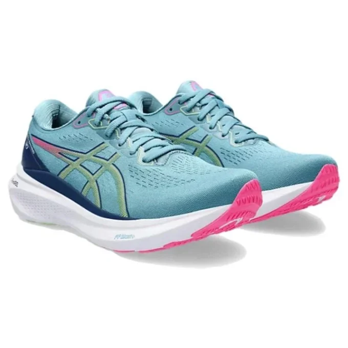 Gel-Kayano 30 Wide «Gris Blue Lime Green»