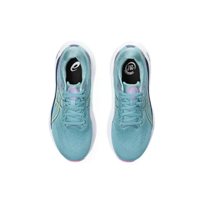 Gel-Kayano 30 Wide «Gris Blue Lime Green»