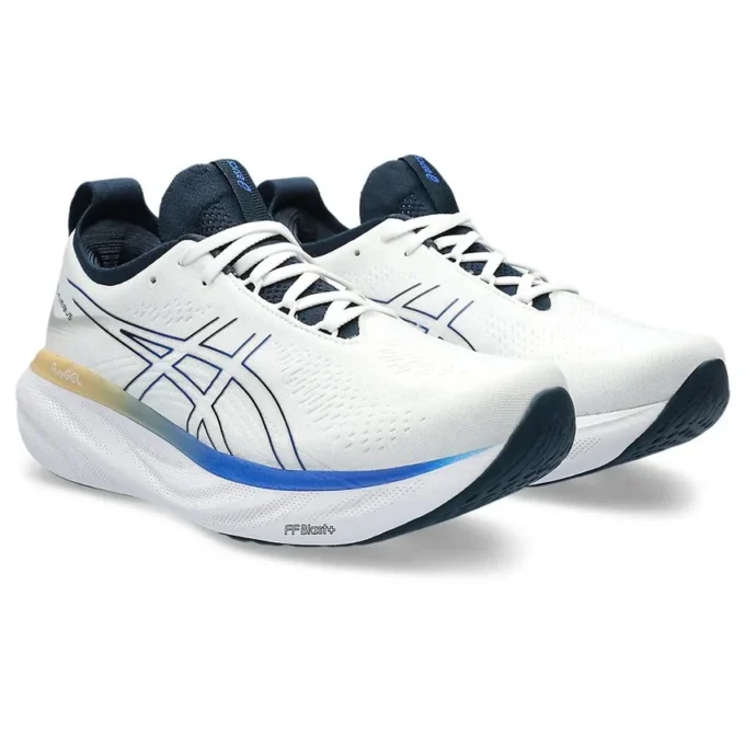 Gel-Nimbus 25 Schuhe «White Illusion Blue»