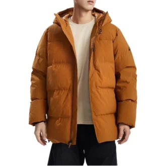 Gepolsterte Heavy-Down-Jacke «Brown»