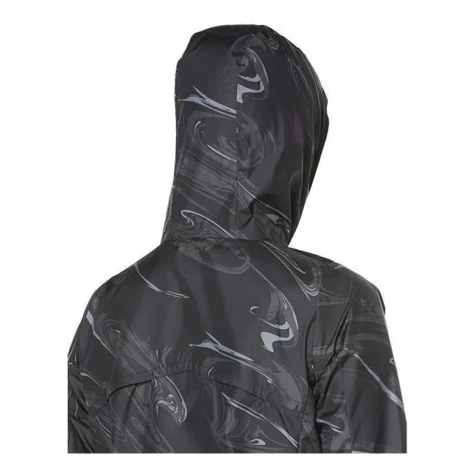 Laufbekleidung Grafik-Webjacke «Schwarz»