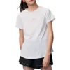 Logo-T-Shirt „Weiss Rosa Grau“