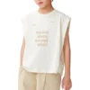 Logo Vest „White Beige“