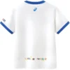 Lässiges bedrucktes T-Shirt «White Blue»