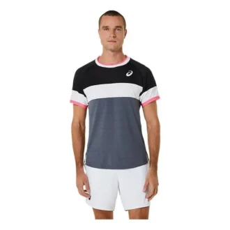Match Kurzarm-T-Shirt „Grey White Black“