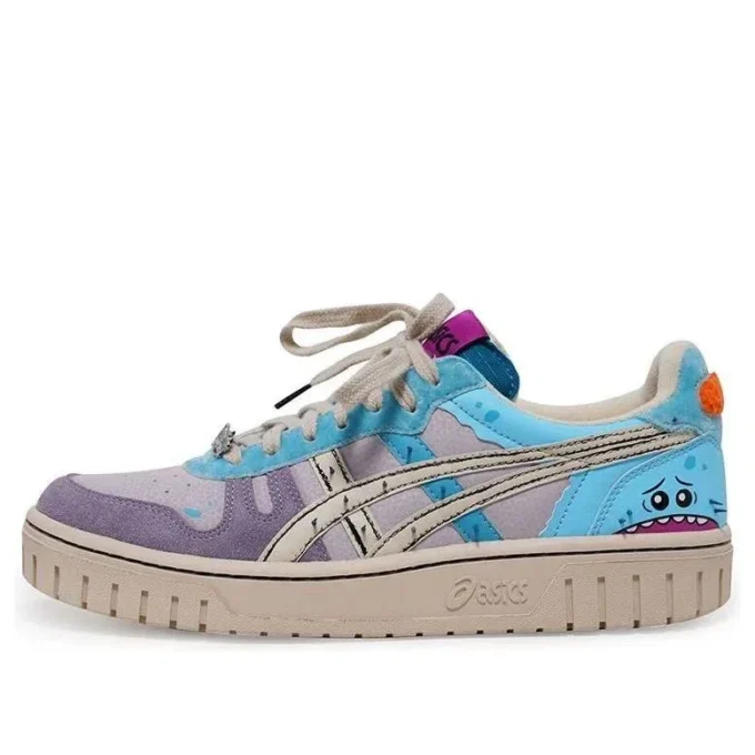 Rick and Morty x Asics Court-MZ Unisex-Sneaker Blau/Lila