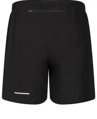 Shorts mit Logo und Reissverschlusstasche hinten «Schwarz»