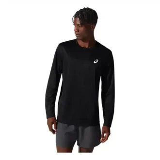 Silbernes Langarm-Oberteil „Performance Black“
