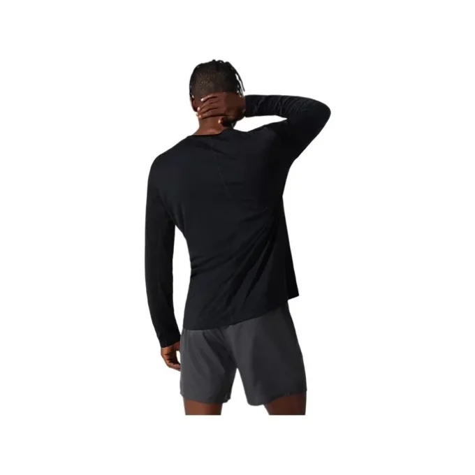 Silbernes Langarm-Oberteil „Performance Black“