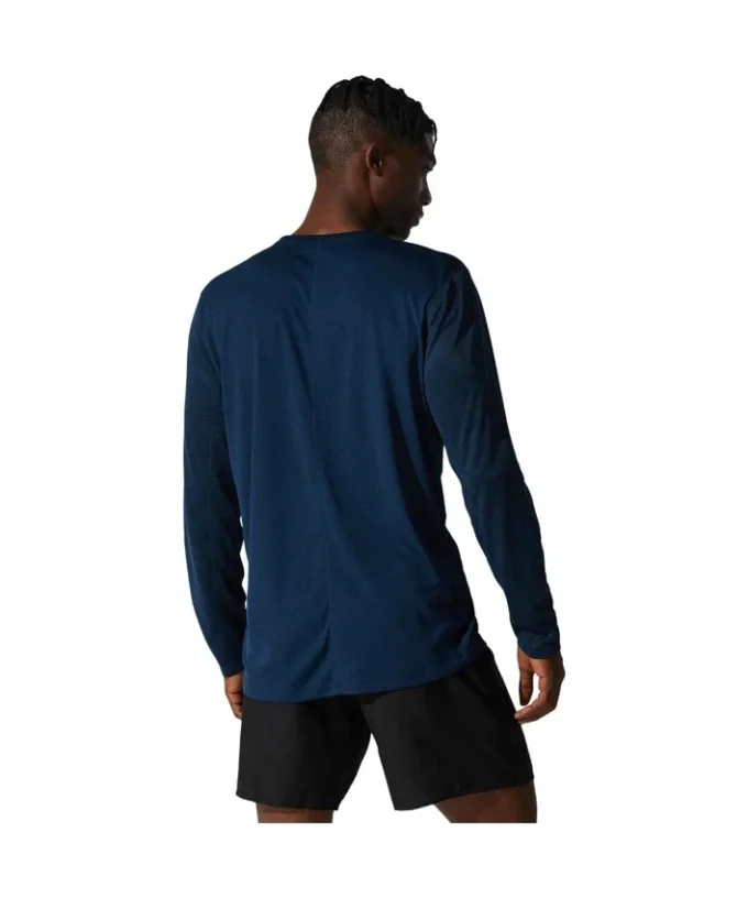 Silbernes Langarm-T-Shirt «French Blue»