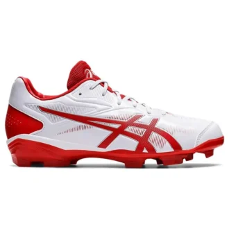 Star Shine III Baseball Point Spike Schuhe «Weiss Rot»