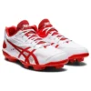 Star Shine III Baseball Point Spike Schuhe «Weiss Rot»