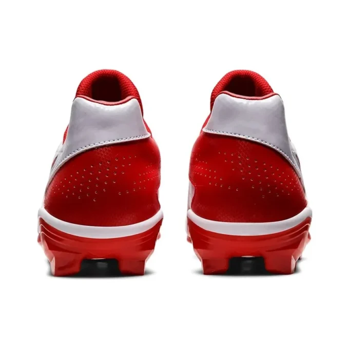 Star Shine III Baseball Point Spike Schuhe «Weiss Rot»