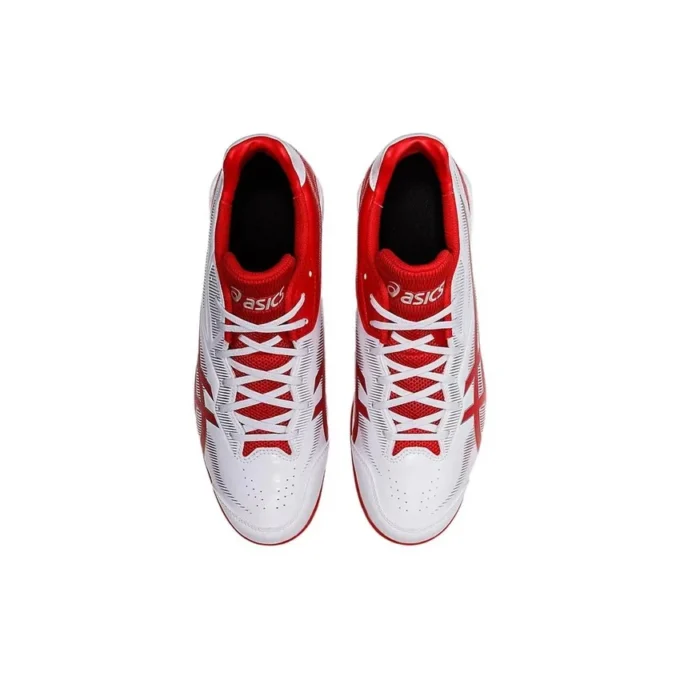 Star Shine III Baseball Point Spike Schuhe «Weiss Rot»