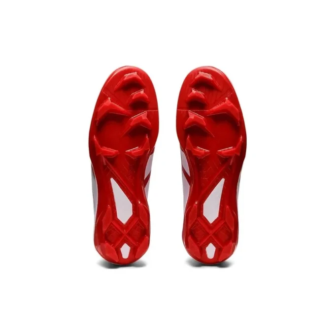 Star Shine III Baseball Point Spike Schuhe «Weiss Rot»