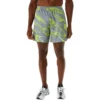 Suminigashi-Motiv-Print 7IN-Shorts „Grey Green“