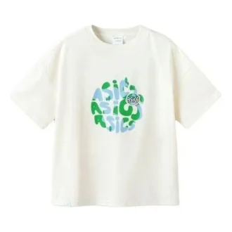 T-Shirt mit Earth-Theme-Logo „Weiss“
