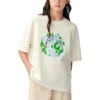 T-Shirt mit Earth-Theme-Logo „Weiss“