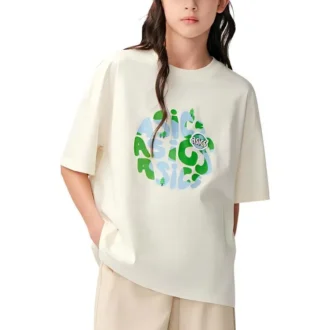 T-Shirt mit Earth-Theme-Logo „Weiss“