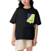 T-Shirt mit Logo-Aufnäher „Black“