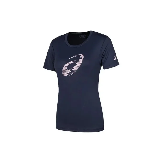 T-Shirt mit Spiralgrafik und kurzen Ärmeln, asiatische Grössen, «Midnight»